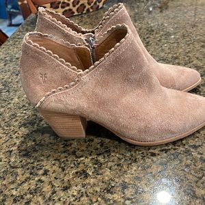 Suede blush booties